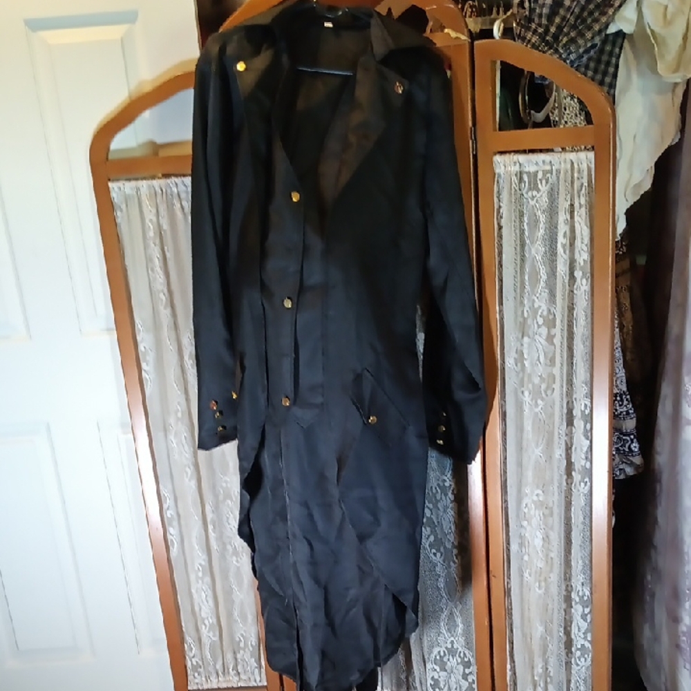Victorian 4 X Men's Black Lightweight Trench Coat